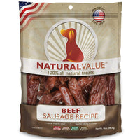 Loving Pets Natural Value All Natural Soft Chew Beef Sausages For Dogs, 13-Ounce