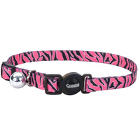 
              Safe Cat Fashion Adjustable Breakaway Collar 3/8"x 08"-12" Pink Zebra
            