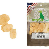 Loving Pets Natural Value Puffed Potato & Chicken Chips 2oz  (3 Bags)