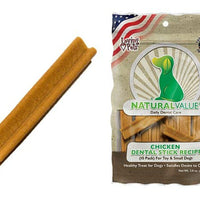 Loving Pets Natural Value Chicken Dental Sticks for Small/Toy Dogs, Made in The USA 1 pack 10 stick  3 oz