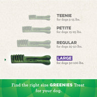 GREENIES Original Large Natural Dog Dental Care Chews Oral Health Dog Treats, 12 oz. Pack (8 Treats)