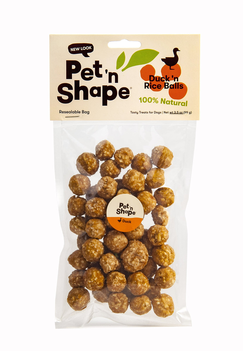 Pet 'n Shape Duck 'n Rice Balls - All Natural Dog Treats, Balls 3.5 Oz