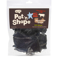 Pet 'n Shape Beef Liver Slice Jerky - Made & Sourced in The USA - All Natural Dog Treats, 12 Oz