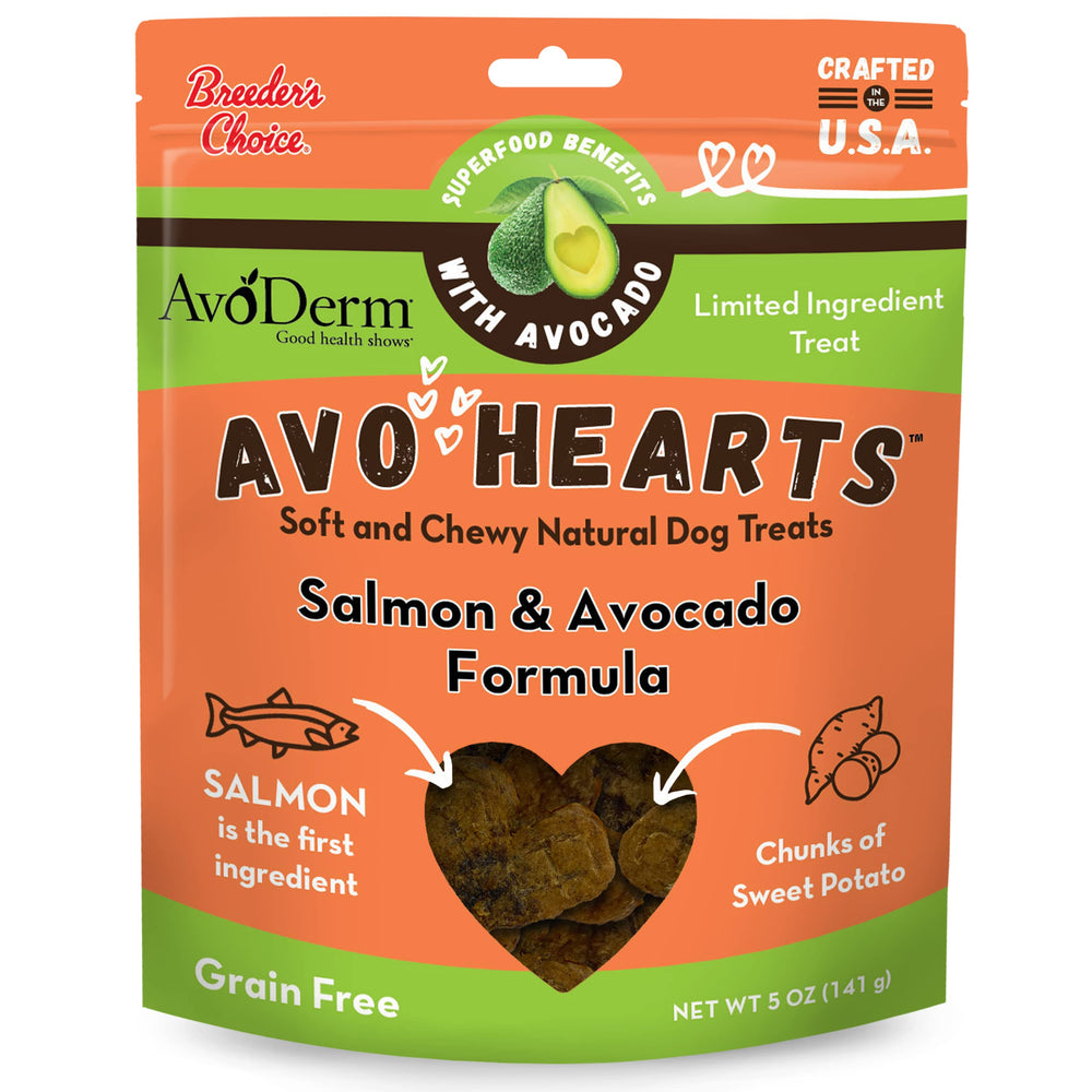 AvoDerm AvoHearts Salmon and Avocado Formula Dog Treats 5oz 100600030
