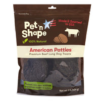 Pet 'n Shape All American Beefy Patty Dog Treats  Made and Sourced in The USA, 1 lb