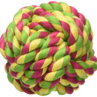Mammoth Flossy Chews Monkey Fist Ball  Premium Cotton-poly Toy for Dogs Chew Toy & Fetch Toy for Small Dogs - Mini 2.5