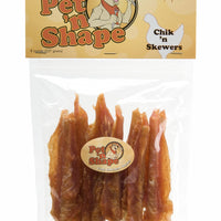 Pet 'n Shape Chik 'n Skewers - Chicken Wrapped Rawhide - All Natural Dog Treats, Chicken, 8 Oz