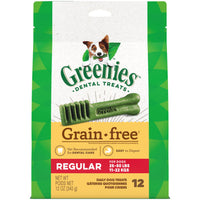 GREENIES Grain Free Regular Natural Dental Care Dog Treats, 12 oz. Pack (12 Treats)