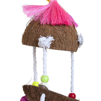 Prevue Pet Products Tropical Teasers Tiki Hut Bird Toy, Multicolor