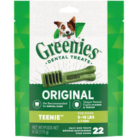 GREENIES Original TEENIE Natural Dental Care Dog Treats, 6 oz. Pack (22 Treats)