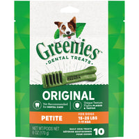 
              GREENIES Original Petite Natural Dental Care Dog Treats, 6 oz. Pack (10 Treats)
            