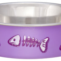 Loving Pets Fish Bella Bowl for Cat, X-Small, Lilac