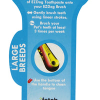 EZ DOG Three Sided Toothbrush for Dogs | Dental Care For Dogs For Fresh Breath | Large Breeds