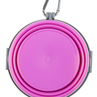 Loving Pets Bella Roma Travel Bowl for Dogs, Small, Pink