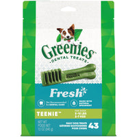 
              GREENIES TEENIE Natural Dog Dental Care Chews Oral Health Dog Treats Fresh Flavor, 12 oz. Pack (43 Treats)
            