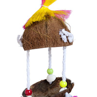 Prevue Pet Products Tropical Teasers Tiki Hut Bird Toy, Multicolor