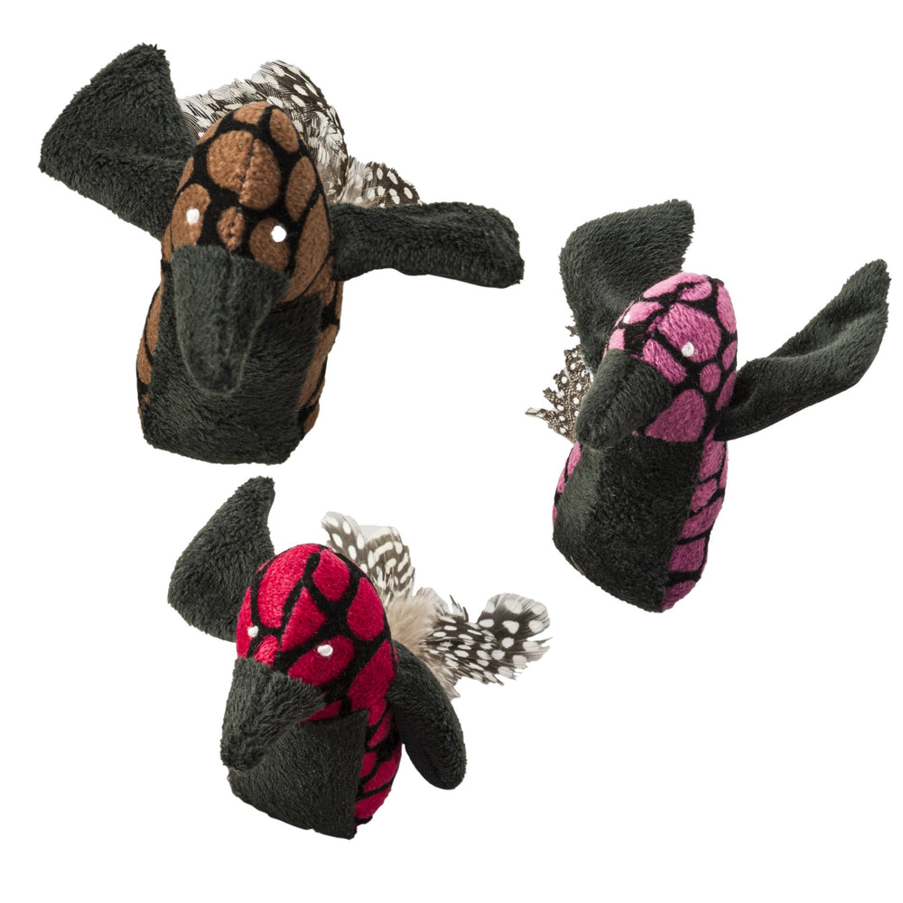 SPOT Ethical Pets Sitting Bird with Catnip Lil Softies Cat Toy, Assorted