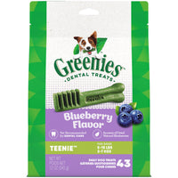 
              GREENIES TEENIE Natural Dog Dental Care Chews Oral Health Dog Treats Blueberry Flavor, 12 oz. Pack (43 Treats)
            