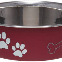 Loving Pets Bowl Bella Medium Merlot
