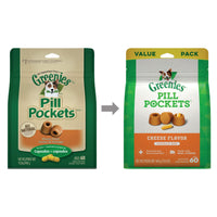 
              GREENIES PILL POCKETS for Dogs Capsule Size Natural Soft Dog Treats, Cheese Flavor, 15.8 oz. Pack (60 Treats)
            