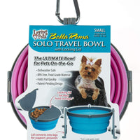 Loving Pets Bella Roma Travel Bowl for Dogs, Small, Pink