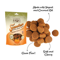 
              Exclusively Dog Pet Dog Smoochers Drops with Yogurt Treat, Pumpkin, All Breed Sizes
            