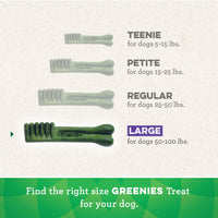 
              GREENIES Original Large Natural Dog Dental Care Chews Oral Health Dog Treats, 18 oz. Pack (12 Treats)
            