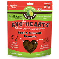 AvoDerm AvoHearts Beef and Avocado Formula Dog Treats 5oz