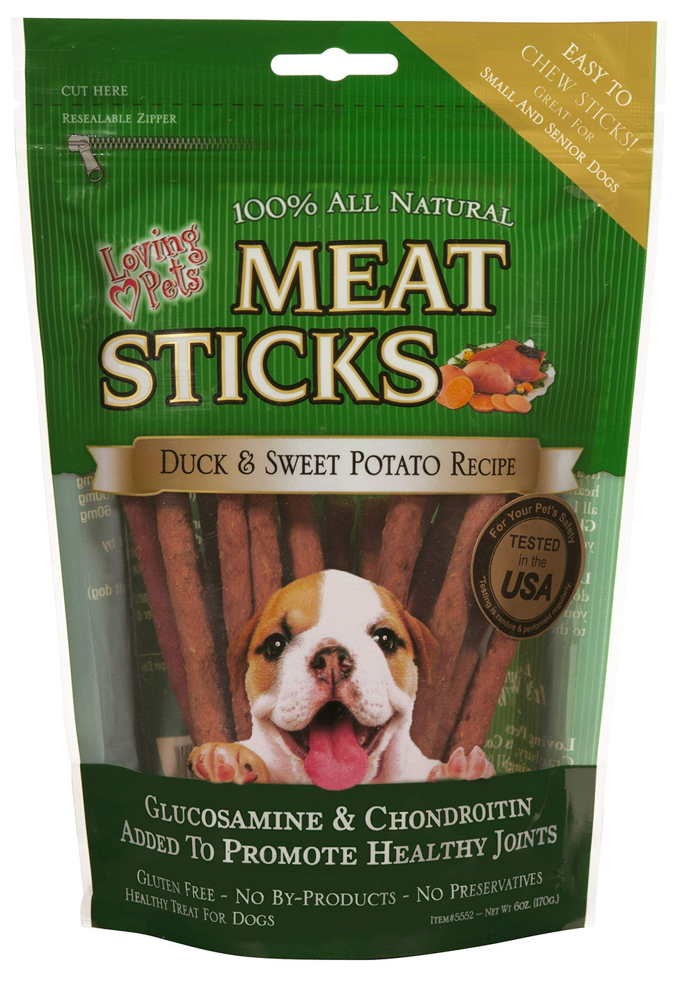 Loving Pets Meat Sticks Dog Treats, Sweet Potato and Duck Recipe