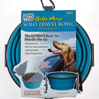 Loving Pets Bella Roma Travel Bowl for Dogs, Large, Blue