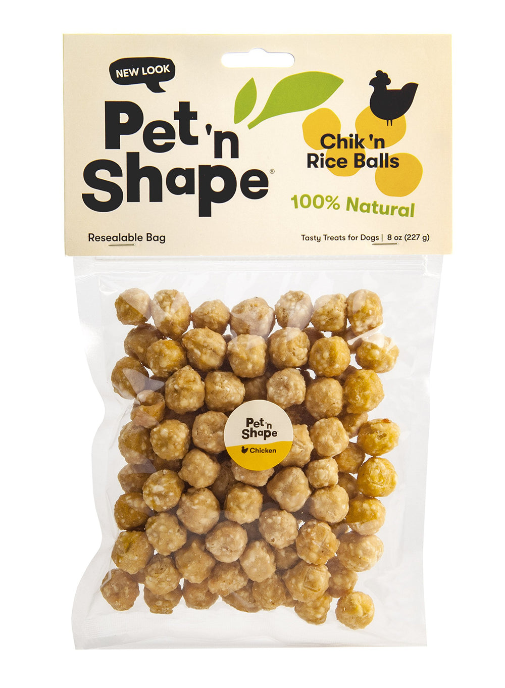 Pet 'n Shape Chik 'n Rice Balls - All Natural Dog Treats, 8 oz