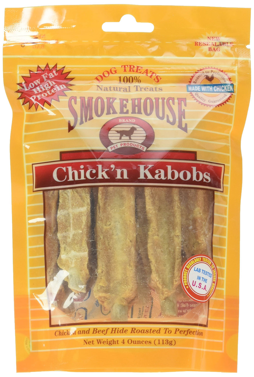 Smokehouse Pet Products 25105 Chicken Kabobs Natural Dog Treat,1(4Oz Pack)