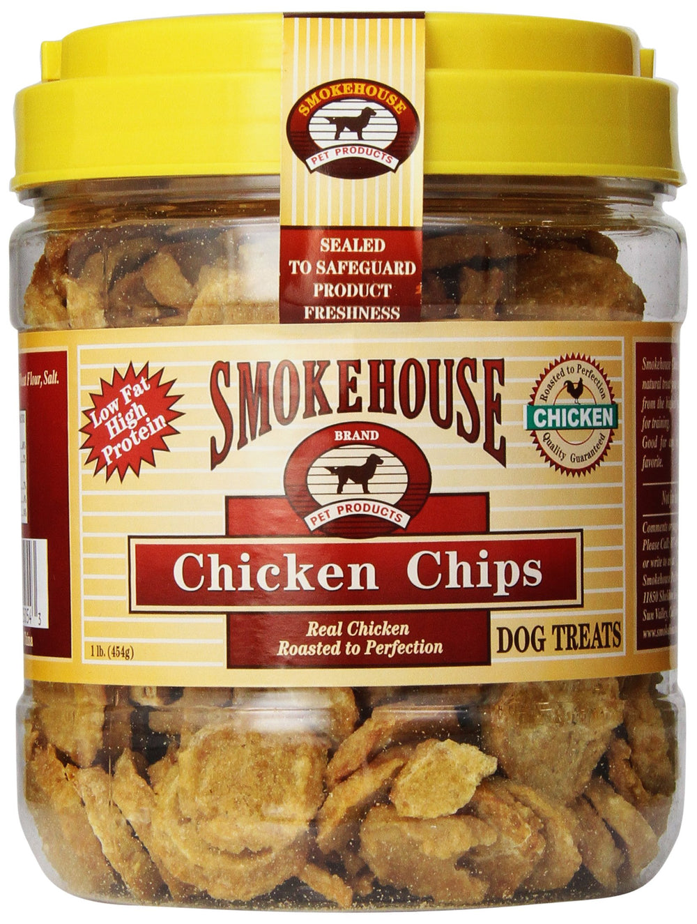 Smokehouse 100-Percent Natural Chicken Chips Dog Treats, 1-Pound
