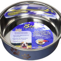 Loving Pets Metallic Bella Bowl, Small, Blueberry