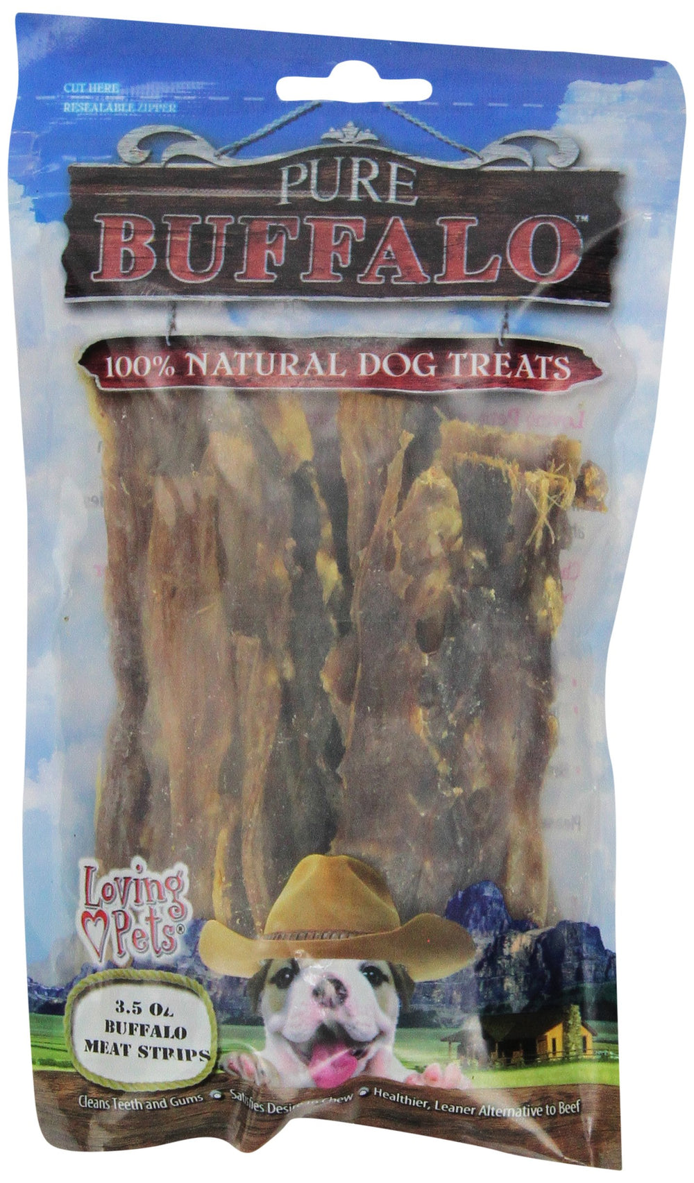 Loving Pets Pure Buffalo Meat Jerky Strips (3.5 oz)