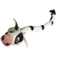22" Safari Cow Animal Toy with Embedded Ball & Rope