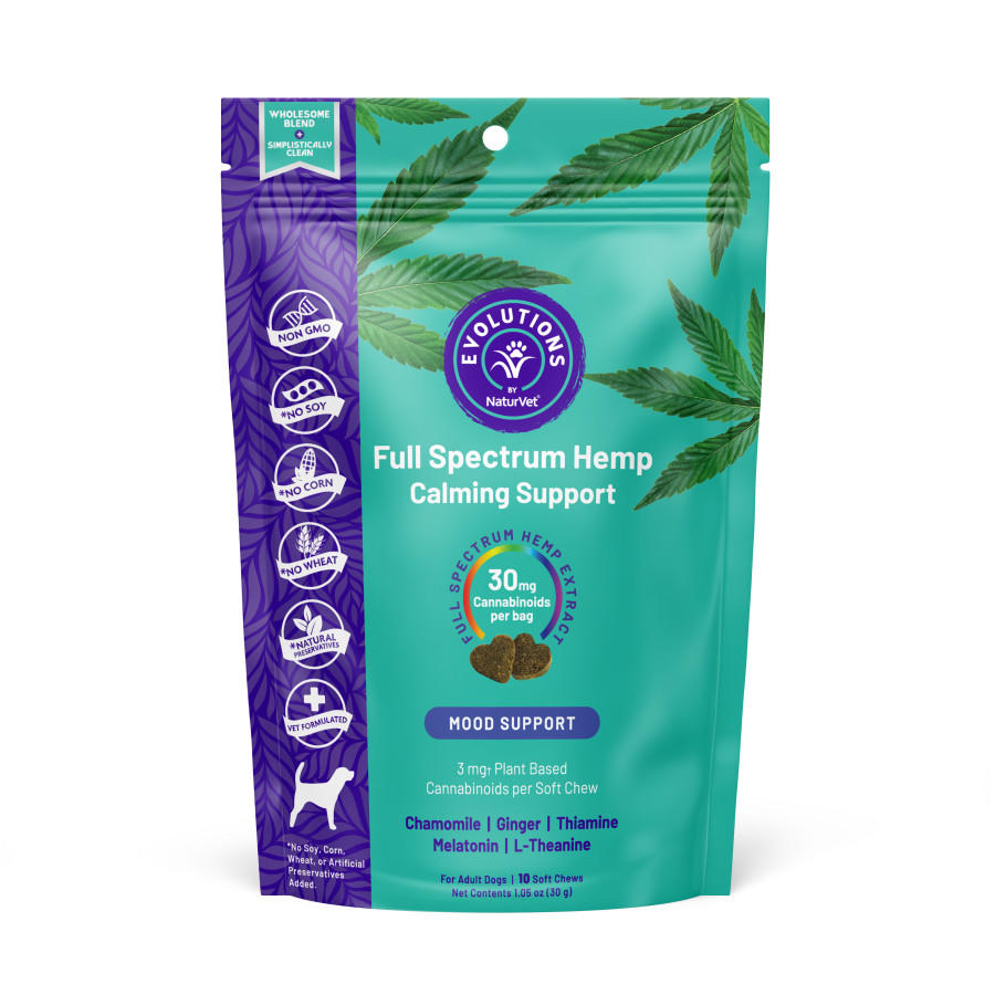Evolutions by NaturVet Full Spectrum Hemp Calming Aid Soft Chews 10 ct