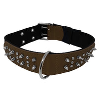 
              Leather + Nylon Spike Collar
            