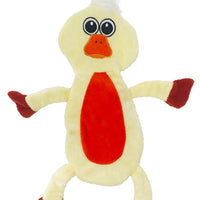 12" Duckling Crinkle Flat Dog Toy