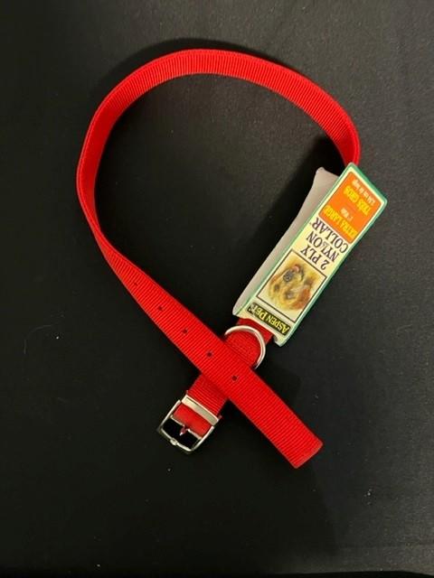 ASPEN Pet  COLLAR NYLON RED 28 Inch X 1 Inch