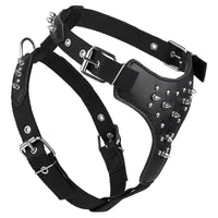 
              Leather + Nylon Spike Harness
            