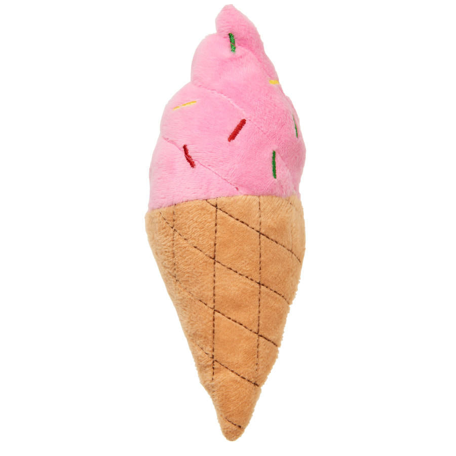 Fashion Pet Cosmo Ice Cream Cone Plush Dog Toy Assorted, 1ea/7 in