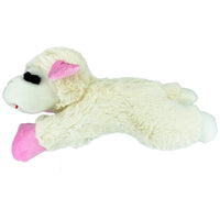 Multipet Lamb Chop Dog Toy w/ Pink Ribbon Large 10.5 inches