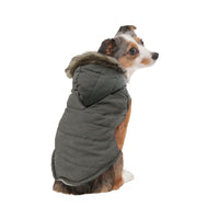 
              Fashion Pet Velvety Puffer Coat Gray SML
            