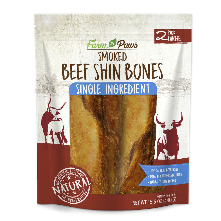 Farm to Paws Smoked Beef Shin Bones - Natural Dog Chews
