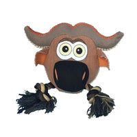 8" Safari Cow Animal Toy with Ropes